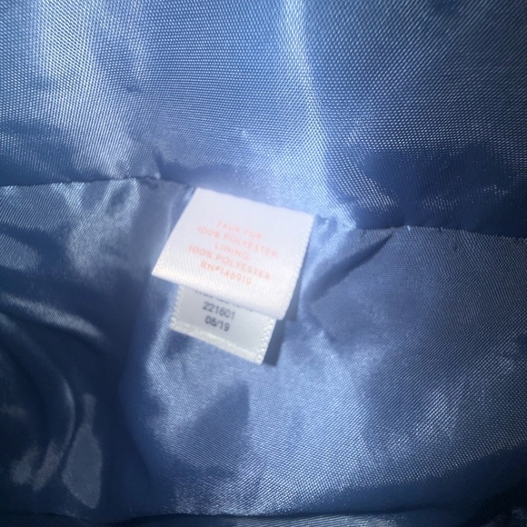 LC Lauren Conrad Cozy Blue Faux Fur Sherpa Coat Size M - Picture 4 of 8